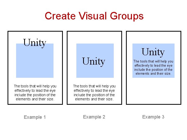 Create Visual Groups Unity The tools that will help you effectively to lead the