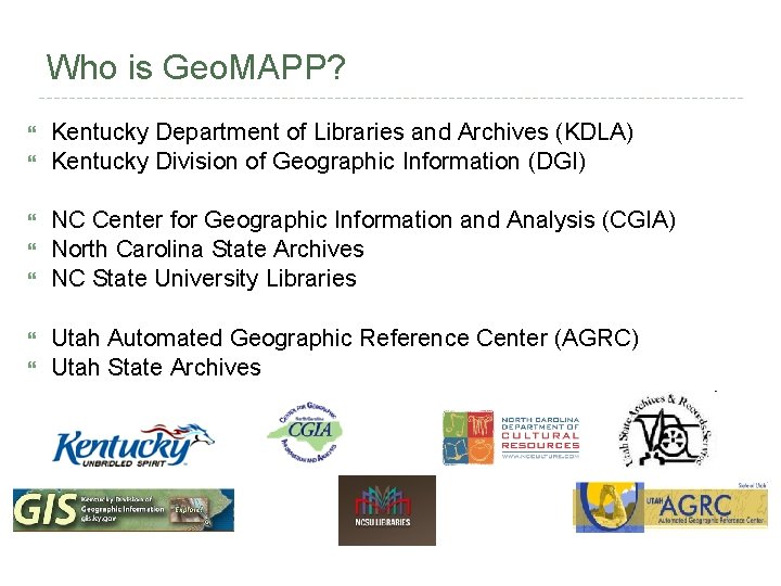 Who is Geo. MAPP? Kentucky Department of Libraries and Archives (KDLA) Kentucky Division of