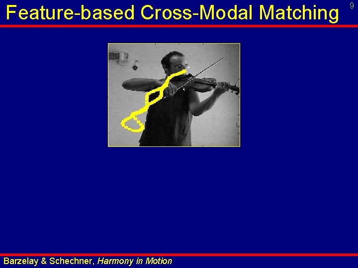 Feature-based Cross-Modal Matching Barzelay & Schechner, Harmony in Motion 9 