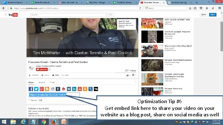 Embed In Websites as Blog Optimization Tip #6 Get embed link here to share