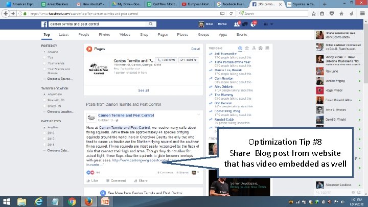 Share Blog Post in Facebook Optimization Tip #8 Share Blog post from website that