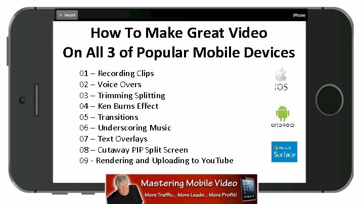 How To Make Great Video On All 3 of Popular Mobile Devices 01 –
