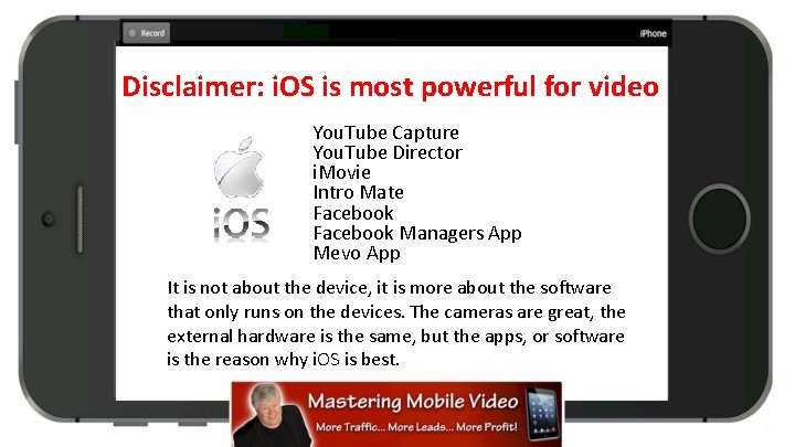 Disclaimer: i. OS is most powerful for video You. Tube Capture You. Tube Director