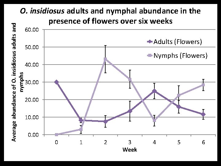 Average abundance of O. insidiosus adults and nymphs O. insidiosus adults and nymphal abundance