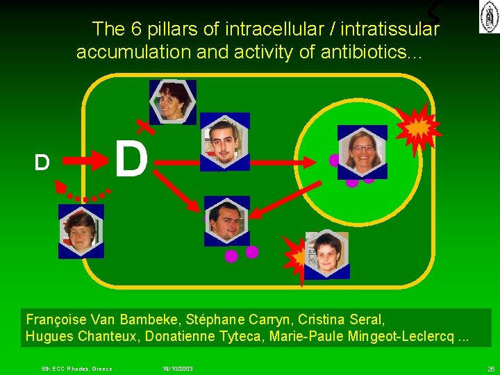 The 6 pillars of intracellular / intratissular accumulation and activity of antibiotics. . .