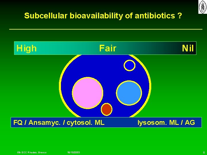 Subcellular bioavailability of antibiotics ? High Fair FQ / Ansamyc. / cytosol. ML 5