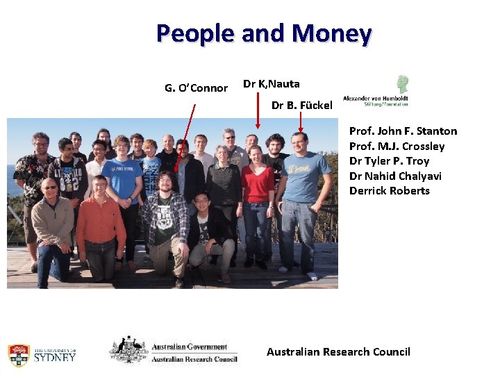 People and Money G. O’Connor Dr K, Nauta Dr B. Fückel Prof. John F.