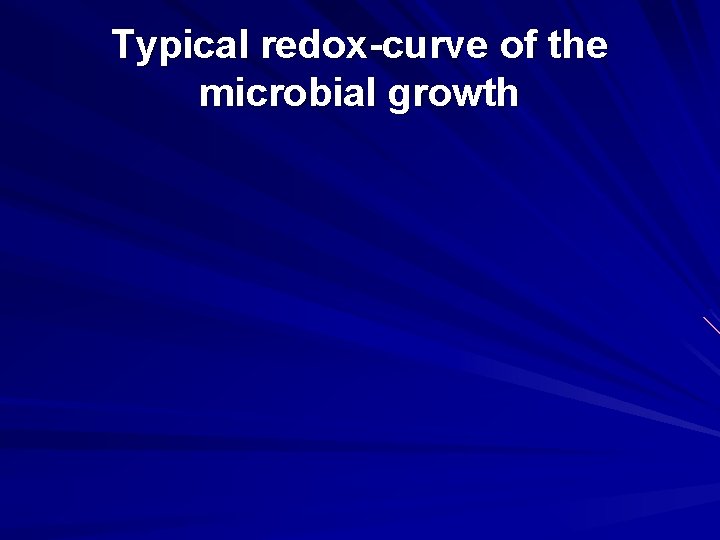 Typical redox-curve of the microbial growth 