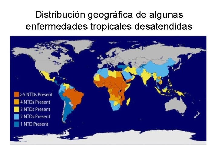 Distribución geográfica de algunas enfermedades tropicales desatendidas 