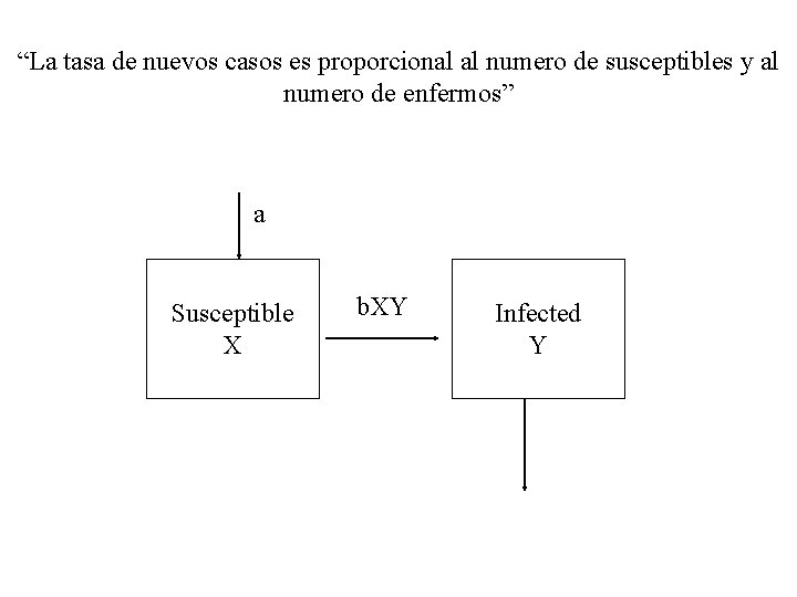 “La tasa de nuevos casos es proporcional al numero de susceptibles y al numero