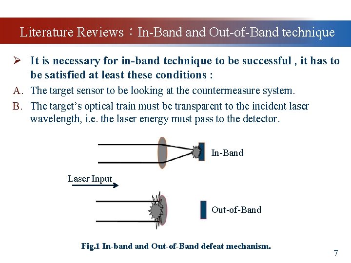 Literature Reviews：In-Band Out-of-Band technique Ø It is necessary for in-band technique to be successful
