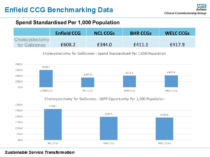 Enfield CCG Benchmarking Data Sustainable Service Transformation 