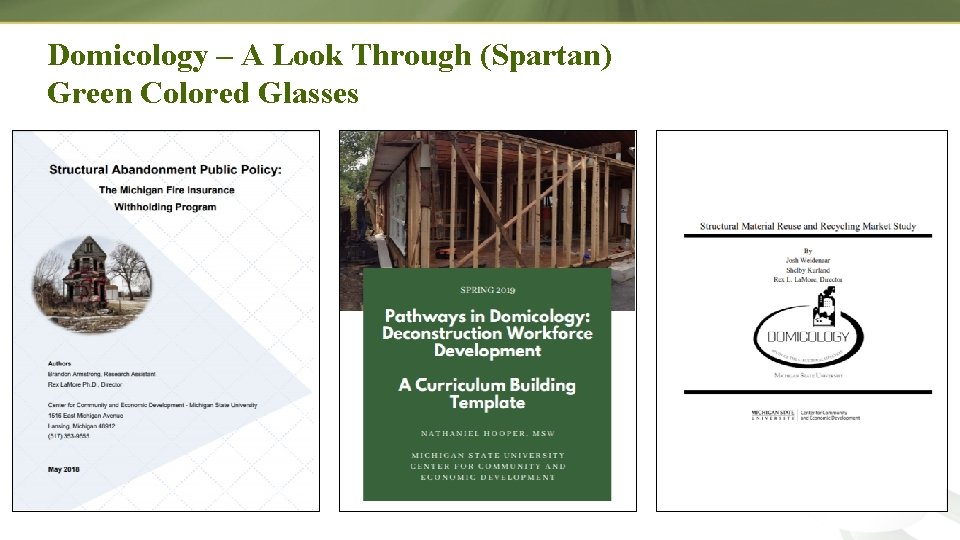 Domicology – A Look Through (Spartan) Green Colored Glasses 