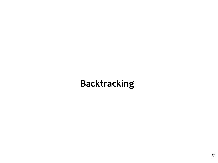 Backtracking 51 