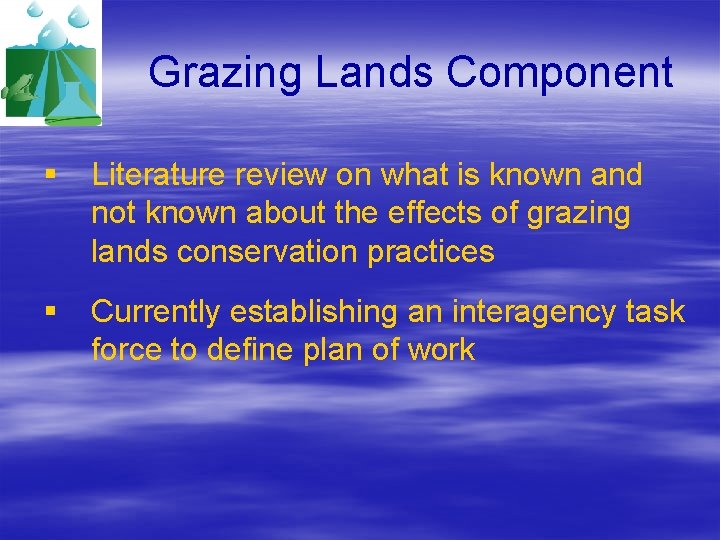 Grazing Lands Component § Literature review on what is known and not known about