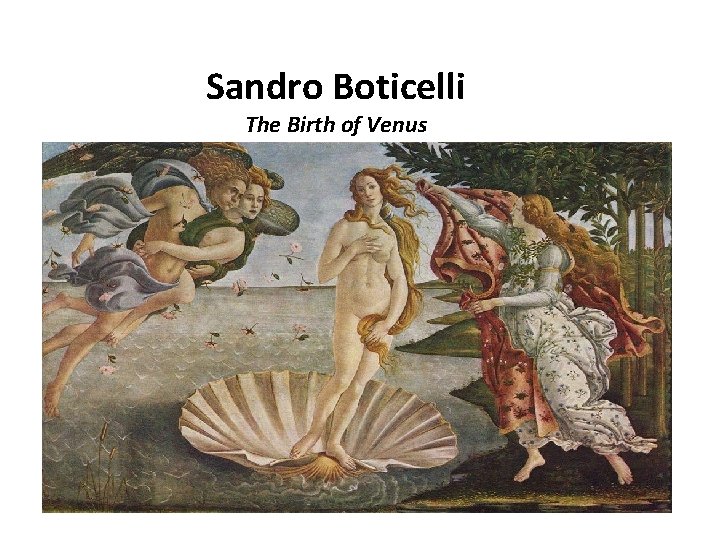 Sandro Boticelli The Birth of Venus 