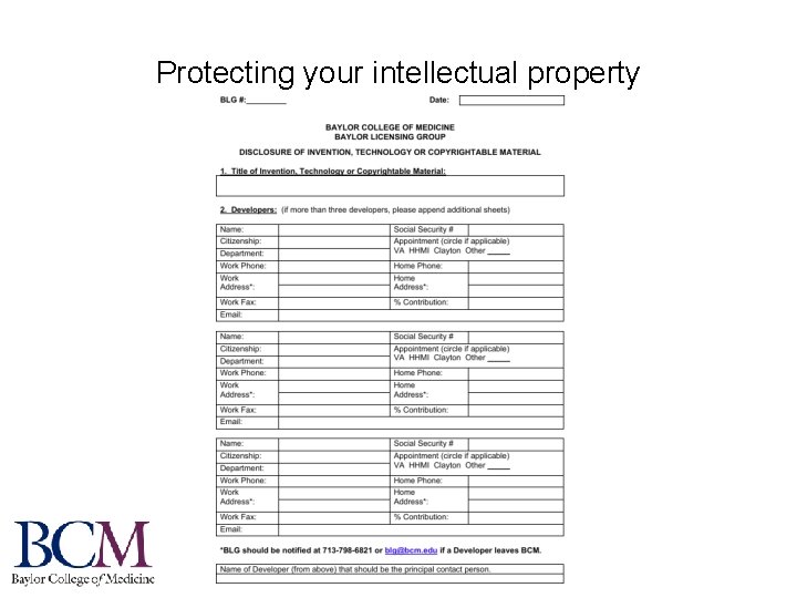 Protecting your intellectual property 