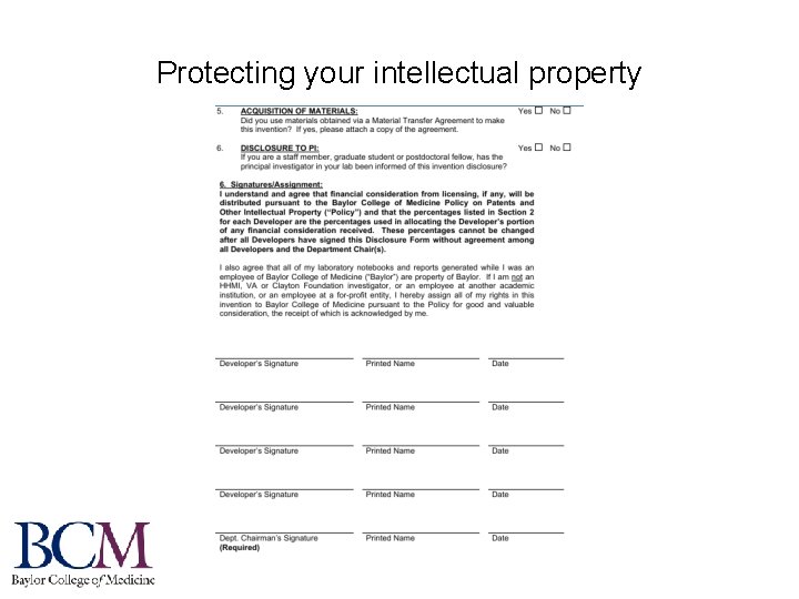 Protecting your intellectual property 