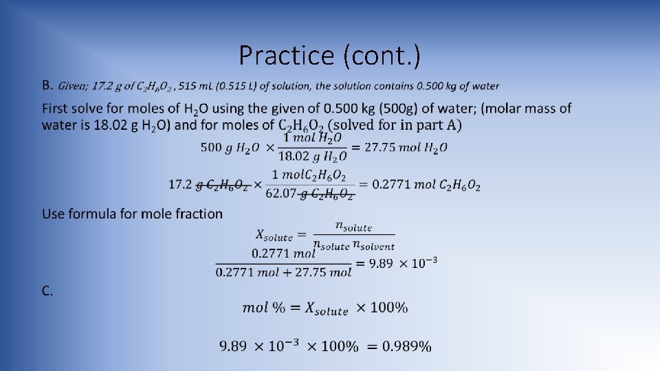 Practice (cont. ) • 