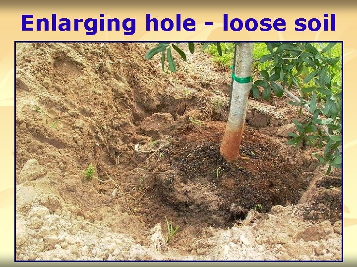 Enlarging hole - loose soil 