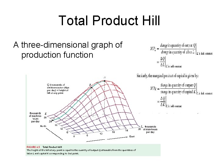 Total Product Hill A three-dimensional graph of production function 