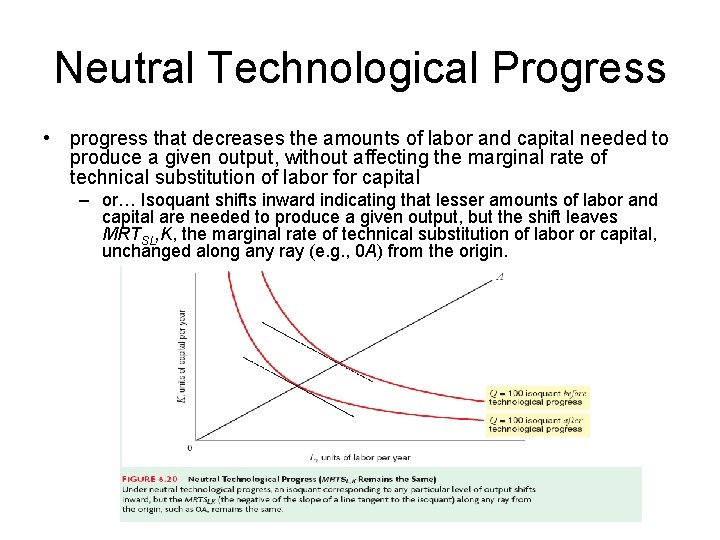 Neutral Technological Progress • progress that decreases the amounts of labor and capital needed