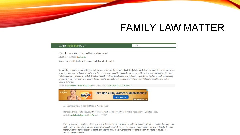 FAMILY LAW MATTER 