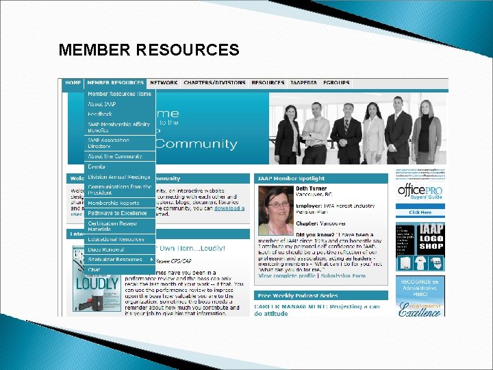 MEMBER RESOURCES 