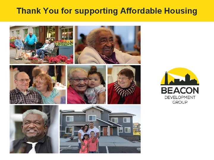 Thank You for supporting Affordable Housing 