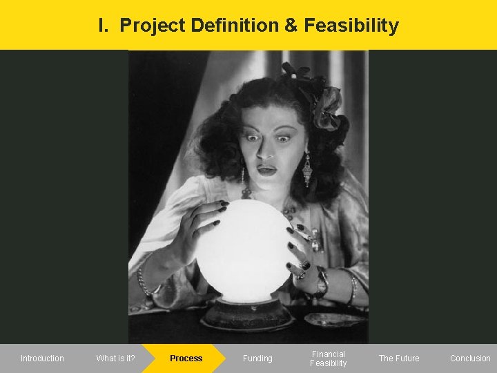 I. Project Definition & Feasibility Introduction What is it? Process Funding Financial Feasibility The