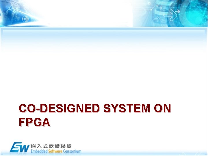 CO-DESIGNED SYSTEM ON FPGA 