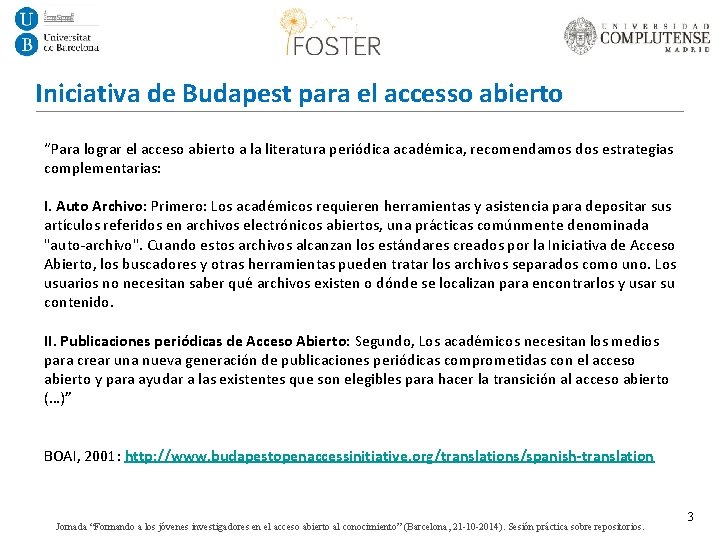 Iniciativa de Budapest para el accesso abierto “Para lograr el acceso abierto a la