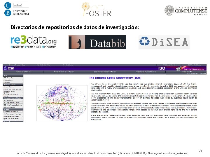 Directorios de repositorios de datos de investigación: Jornada “Formando a los jóvenes investigadores en