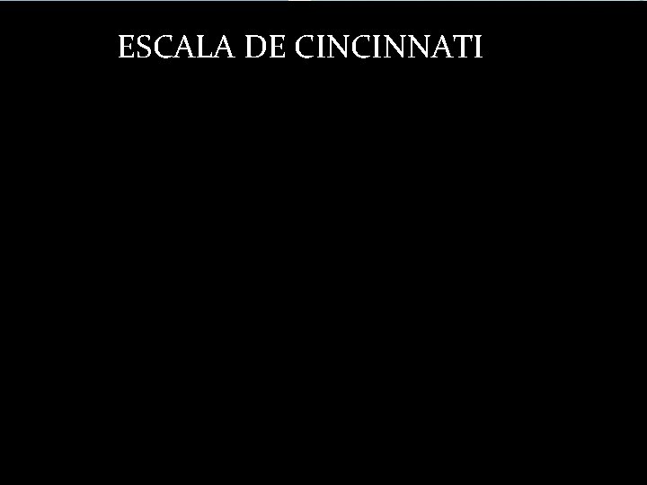 ESCALA DE CINCINNATI 