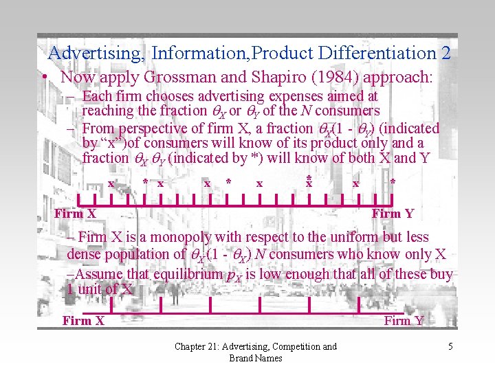 Advertising, Information, Product Differentiation 2 • Now apply Grossman and Shapiro (1984) approach: –