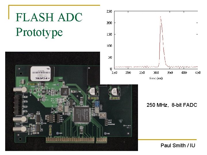 FLASH ADC Prototype 250 MHz, 8 -bit FADC Paul Smith / IU 