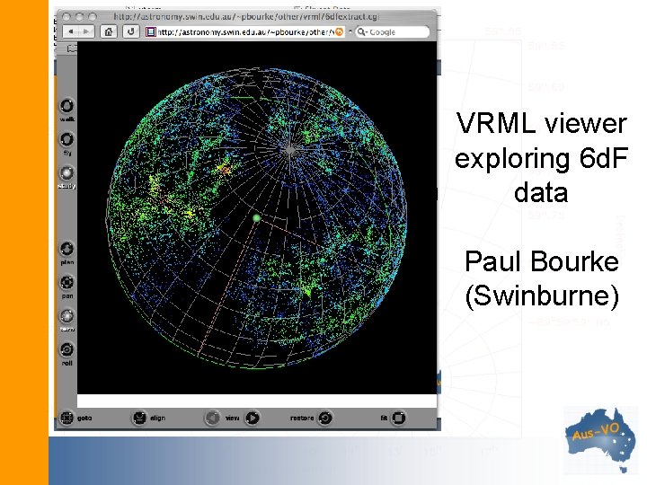 VRML viewer exploring 6 d. F data Paul Bourke (Swinburne) 