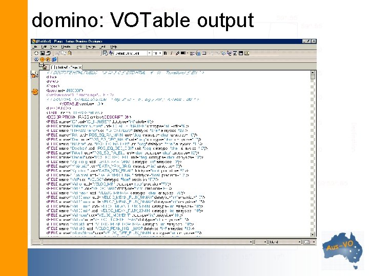 domino: VOTable output 