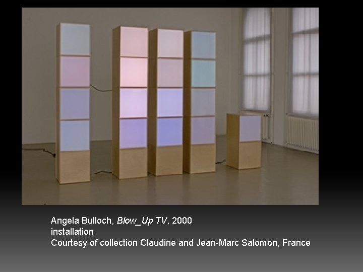 Angela Bulloch, Blow_Up TV, 2000 installation Courtesy of collection Claudine and Jean-Marc Salomon, France