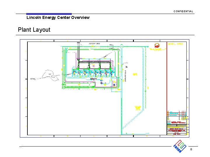 CONFIDENTIAL Lincoln Energy Center Overview Plant Layout 8 