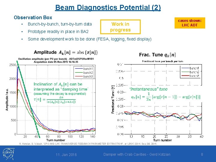 Beam Diagnostics Potential (2) Observation Box cases shown: LHC ADT Work in progress •