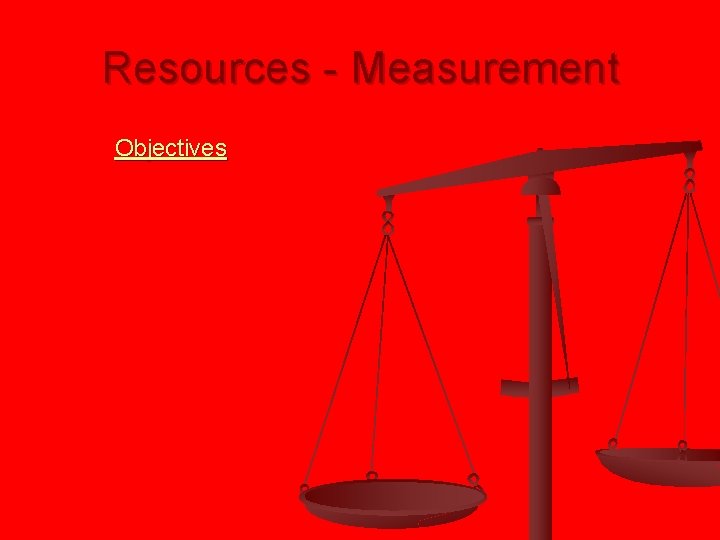 Resources - Measurement Objectives 