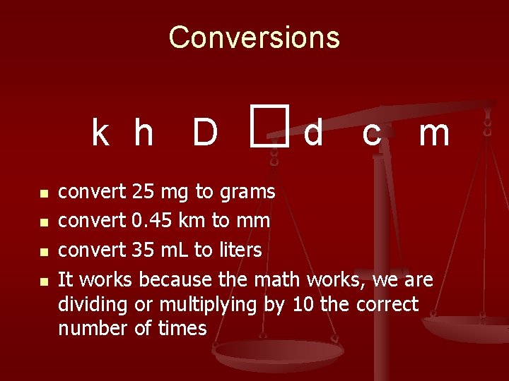Conversions k h D n n d c m convert 25 mg to grams