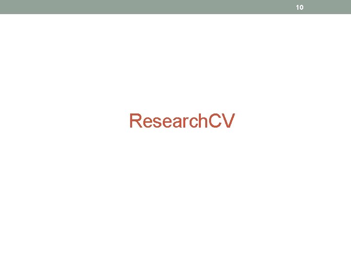 10 Research. CV 