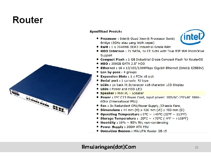 Router Ilmu. Jaringan(dot)Com 25 