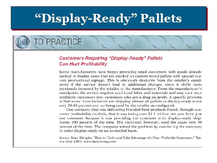 “Display-Ready” Pallets 