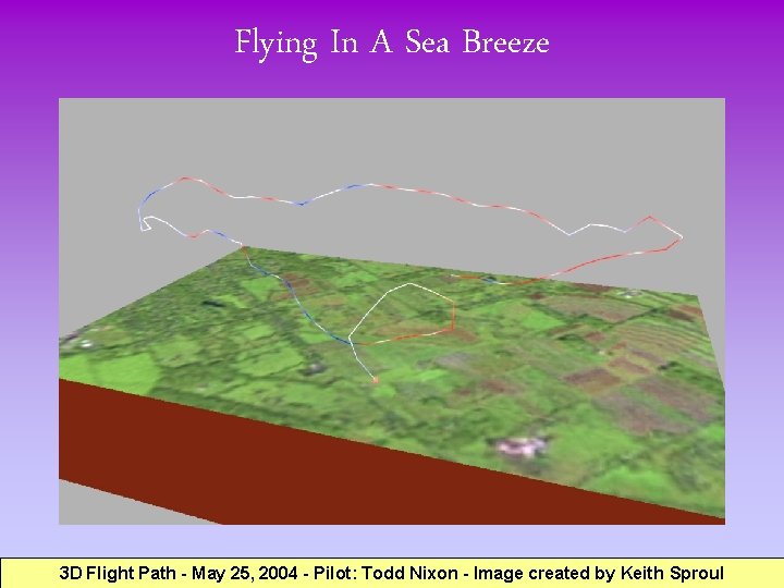 Flying In A Sea Breeze 3 D Flight Path - May 25, 2004 -