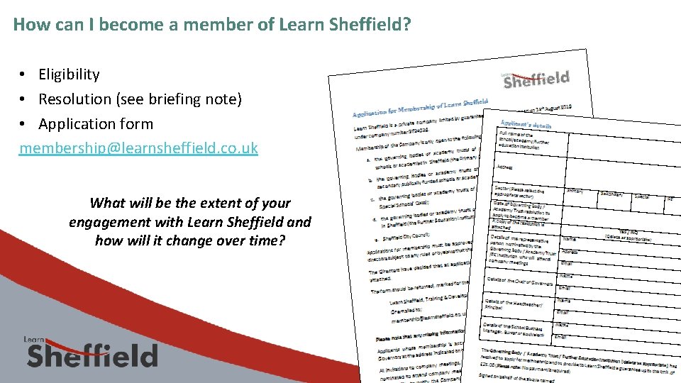 How can I become a member of Learn Sheffield? • Eligibility • Resolution (see