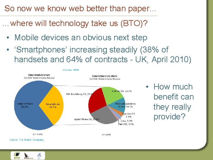 So now we know web better than paper… …where will technology take us (BTO)?