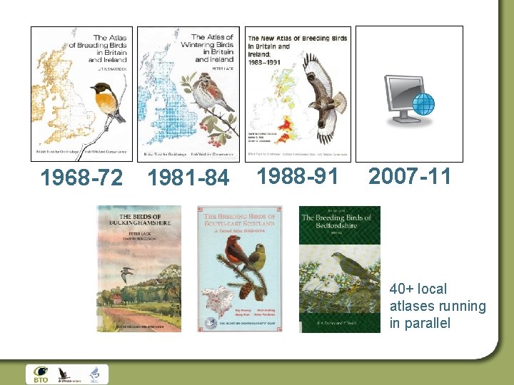 ? 1968 -72 1981 -84 1988 -91 2007 -11 40+ local atlases running in